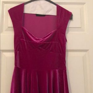 Pink velvet MinkPink skater dress